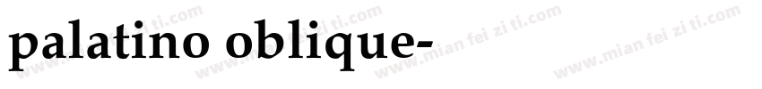 palatino oblique字体转换